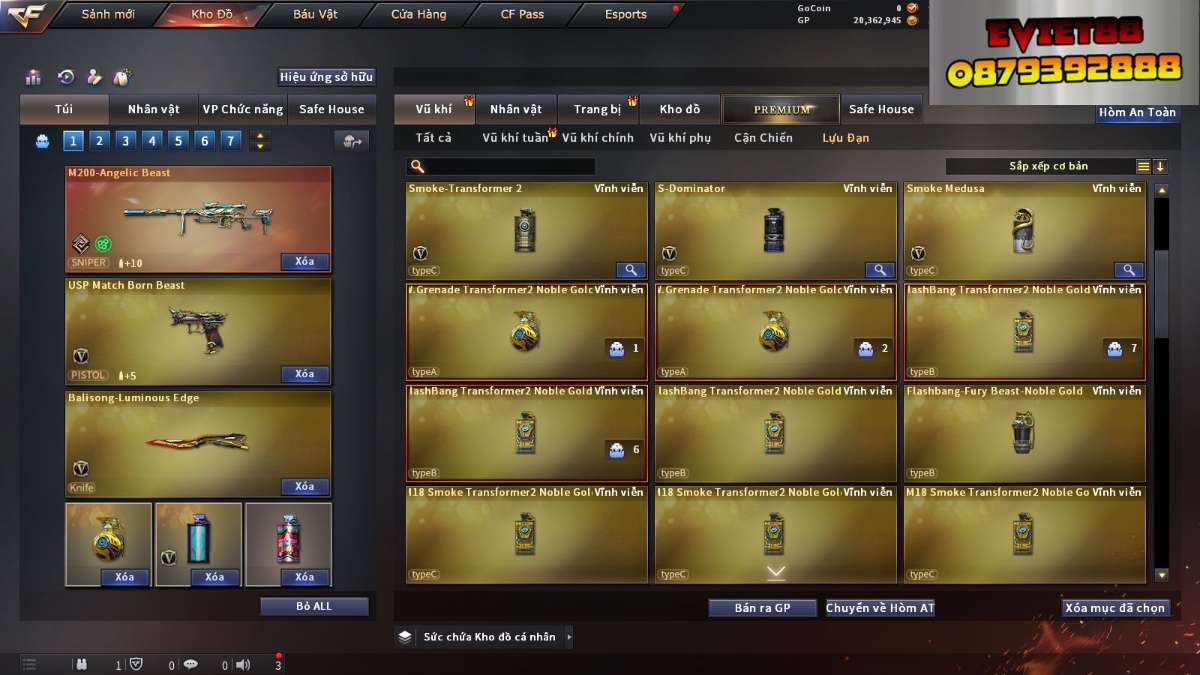 shop acc cf uy tin gia re